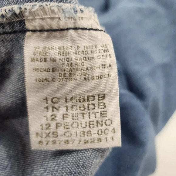 Vintage Chic Elastic Waist Pull on Women's Chambray Pants 12P - Picture 5 of 7